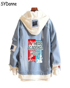 Anime My Hero Academia So Todoroki Cosplay Costumes Attack on Titan Fate Blue Denim Jacket Hoodie Girl Boy Spring Autumn Coat C6083297