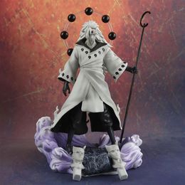 Anime Naruto 3 teste Uchiha Madara Action Figure Rikudo Sennin PVC Model Toy Statua Regalo di compleanno Decorazione Collezioni 1125g MX2256H