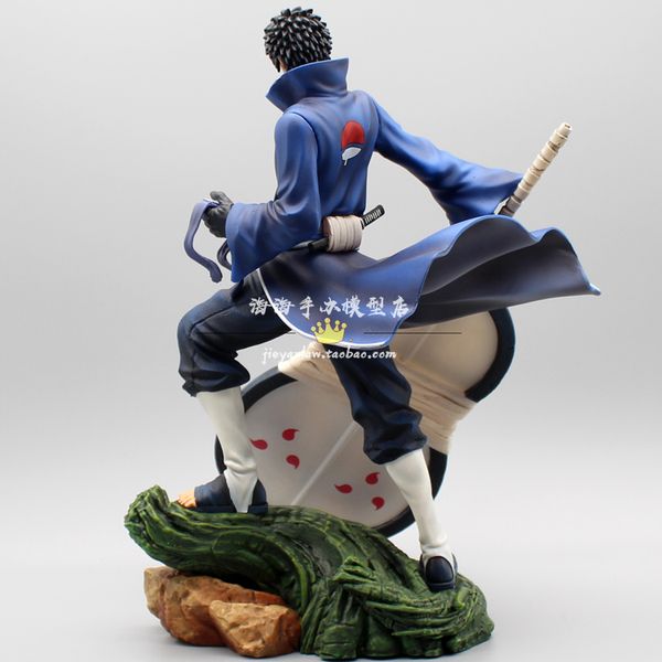 Anime Naruto Figura Uchiha Madara y Obito Figura Akatsuki Ninja Shackles GK Statue Modelo 27-40cm Pvc Juguetes Regalo de Navidad
