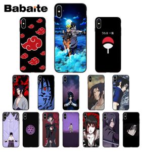 Anime Naruto Uchiha Sasuke TPU TPU Soft Téléphone Couverture pour iPhone 7 6S 8 plus 5S 5S SE XR X XS MAX COQUE SHARCH7291666