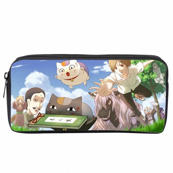 Anime Natsume Yuujinchou Estuche de lápices Niños Estudiante Carto Bolsa de lápices Adolescente Cremallera Bolso Mujeres Niñas Bolsa de maquillaje y0OT #