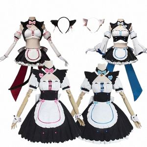 Anime Nekopara Chocolat Vanille Cosplay Costume Maid Dr Lolita Dr Chat Mignon Neko Filles Femmes Costume Halen Show Outfit Z1cD #