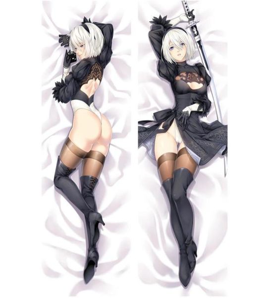 Anime Nierautomata Couvertures d'oreiller Yorha 2b 9s Bulle d'oreiller sexy 3D Double-Sidding Litching Body Corps Pylower Personnalisez NR01A Y202240693