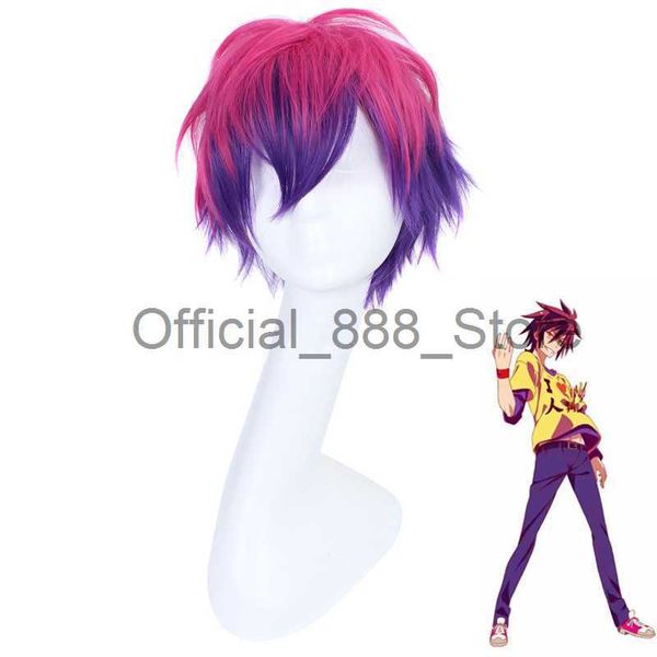 Anime NO GAME NO LIFE Sora Wig Cosplay Disfraz Hombres Mujeres Corto Resistente al calor Pelucas de pelo sintético x0830