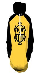 Anime One Piece 3D Sweats à capuche Sweats Trafalgar Law Cosplay Pirates of Heart Thin Pullover Sweat à capuche Tops Outwear Coat Outfit G1206146294