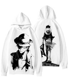 Anime One Piece 3D Sweat à capuche The Pirate King Luffy Hooded Mens Hoodies and Sweatshirts Kids Streetwear Male Pullover Winter Hoody X068365998