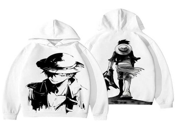 Anime One Piece 3D Sweat à capuche Le Roi Pirate Luffy Sweat à capuche pour hommes et sweat-shirts Enfants Streetwear Mâle Pull Hiver Sweat à capuche X067259291