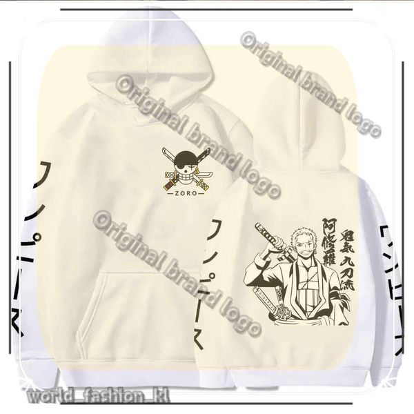 Anime One Piece Desidner Hoodies Cool Roronoa Zoro Pullover Fashion Swears Swear de manga larga para hombres Streetwear 656