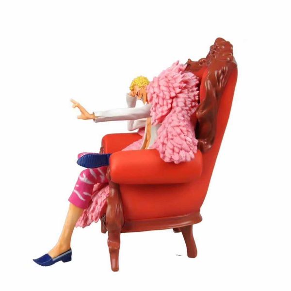 Figura de One Piece de Donquijote Doflamingo GK de Anime con sofá sentado, colección de figuras de acción de PVC, modelo de juguetes, muñeco de regalo