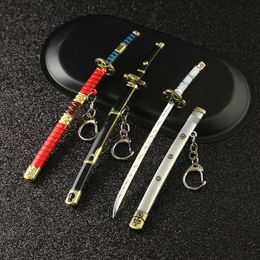 Anime une pièce porte-clés Roronoa Zoro épée porte-clés anneau hommes voiture sac porte-clés Chaveiro mode bijoux G1019