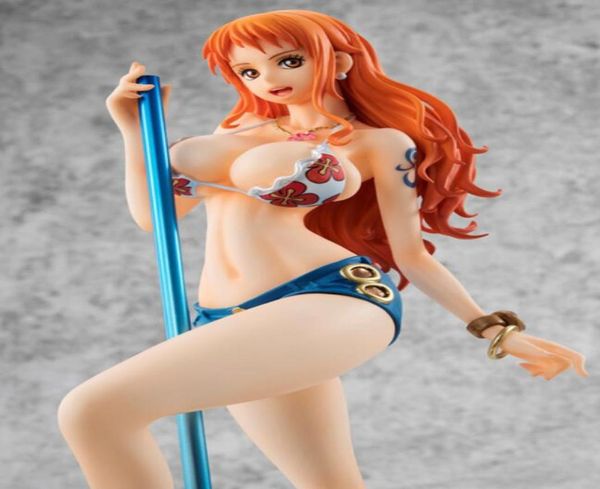 Anime One Piece Nami Bikini Tube Dance PVC figura de acción Anime chica Sexy figuras en miniatura de juguete muñeca coleccionable Gift3413330