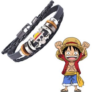 Anime één stuk Nika Monkey Luffy lederen armband Cosplay unisex verstelbare punk polsband sieraden rekwisieten versiering accessoires
