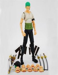 Anime One Piece Roronoa Zoro Past Blue Variable Boîte 18cm PVC Action Figure Collection Modèle Doll Toys Gift X0503306K7953967