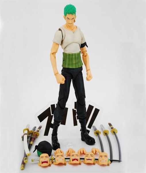 Anime One Piece Roronoa Zoro Past Blue Variable Boîte 18cm PVC Action Figure Collection Modèle Doll Toys Gift X0503306K4357883