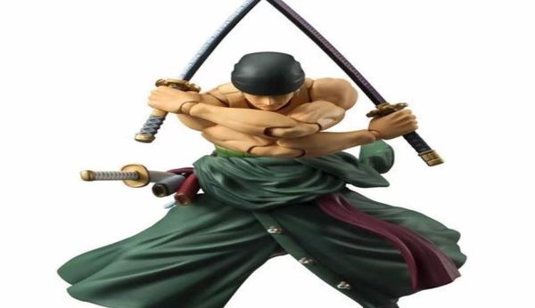 Anime One Piece Roronoa Zoro Statue Battle Version PVC Modèle Action Collection Cool Coup Figure Toy 18CM7948459