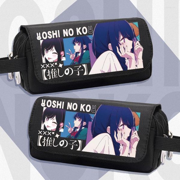 Estuche de lápices de Anime OSHI NO KO Hoshino Ai, bolsa de almacenamiento de lona Oxford, estuche para lápices, bolígrafo escolar, maquillaje para mujeres