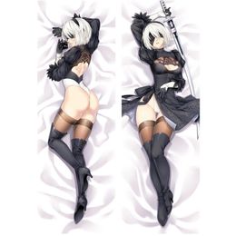 Anime PSP jeu NieRAutomata YoRHa No 2 Type B 2B Dakimakura taie d'oreiller corps 18r fille lit décor somnifère taie d'oreiller cadeaux 20355y