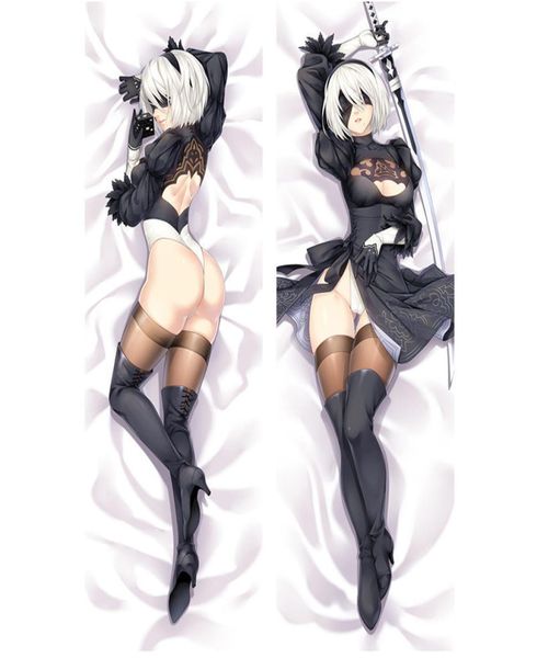 Anime PSP jeu NieRAutomata YoRHa No 2 Type B 2B Dakimakura corps taie d'oreiller 18r fille lit décor somnolent taie d'oreiller cadeaux 203530106