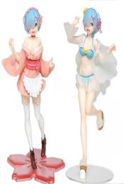 Anime Re Zero Life in einer anderen Welt als Null Rem Ram Figur Memory Snow Rem Badeanzug Sakura Bild PVC Actionfigur Spielzeug T2003630774