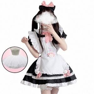 Anime Rôle Costume Français Maid Cosplays Chaussette Chapeaux Apr Bustel Accorie B4zx #