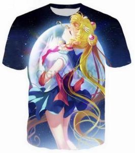 Anime Sailor Moon 3d Tshirts drôles Nouvelles Menwomen Menwomen 3D Personnage imprimé Tshirts T-shirt Féminine Sexy Tshirt Tee Tops Clothes198363080