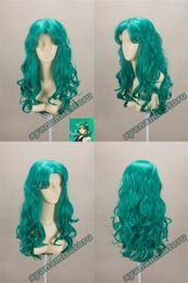 Anime Sailor Moon Neptune Kaioh Michiru Long Curly Cosplay Synthetic Wig>>>Free shipping New High Quality Fashion Picture wig