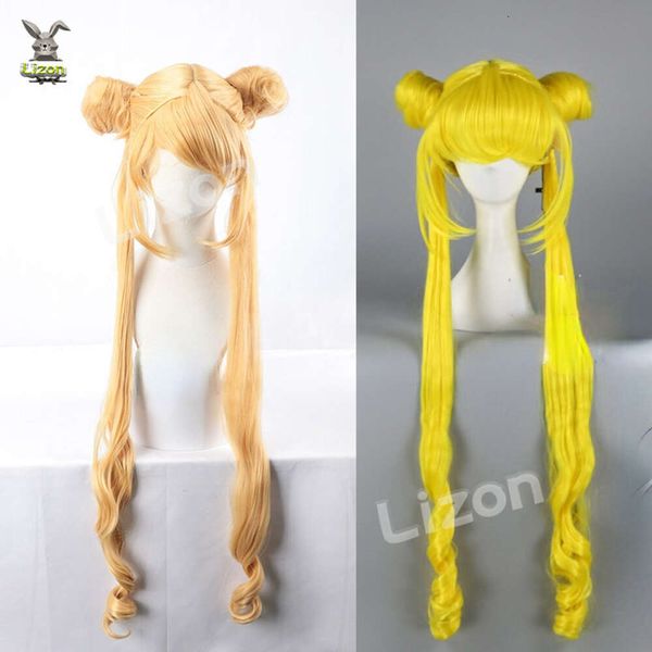 Anime marin Usagi Cosplay doré cheveux longs bouclés femmes perruque cosplay