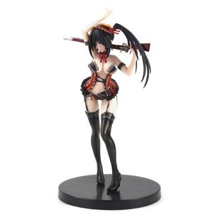 Anime Sexy Girl Date A Live Tokisaki Kurumi Lingerie Pistol Black Underwaist Ver. Figurine en PVC jouet modèle poupée X0503