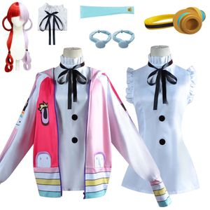 Anime Shanks hija cantante Uta princesa Cosplay disfraz accesorios abrigo vestido auricular manga peluca Halloween Suitcosplay