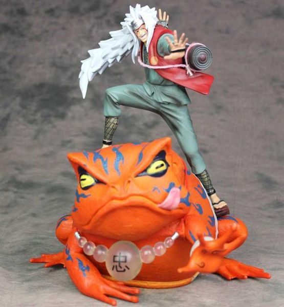 Anime Shippuden Jiraiya avec Toad Mount Frog Gamabunta Summon Monster Two dans un PVC Action Figure Collection Modèle Doll Toys Q0721613772