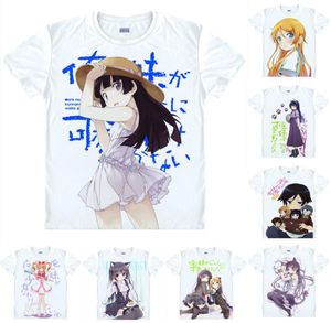 Anime Shirt Oreimo Erts Geen Imoto T-shirts Korte Kirino Kosaka Kyosuke Ruri Goko Kuroneko Zwarte Kat Cosplay Motivs Hentai Shirts9408830