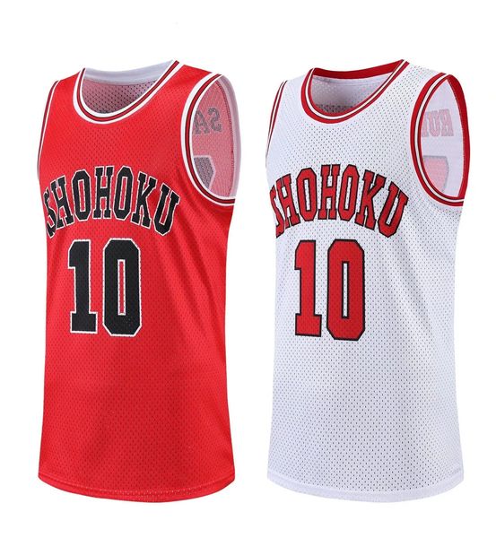 Anime Shohoku School Basketball Team Jersey Vest Cosplay Costume Sakuragi Mitsui Rukawa Mitagi Jersey Shirt Loose Tob Top 240418