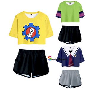 Anime SK8 The Infinity T -shirt shorts Miya Cosplay Kostuums Korte mouw T -shirt shorts Sport voorbij hardlopende stukken sets voor meisjes J220720