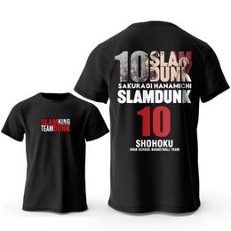 Anime Slam Dunk imprimé 100% coton T-shirt classique pour hommes femmes 240507