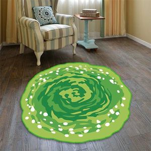 Anime Space Floor Rug Deurmat Vierkante Tapijt Slaapkamer Keuken Woonkamer Yoga Antislip Mat 211204