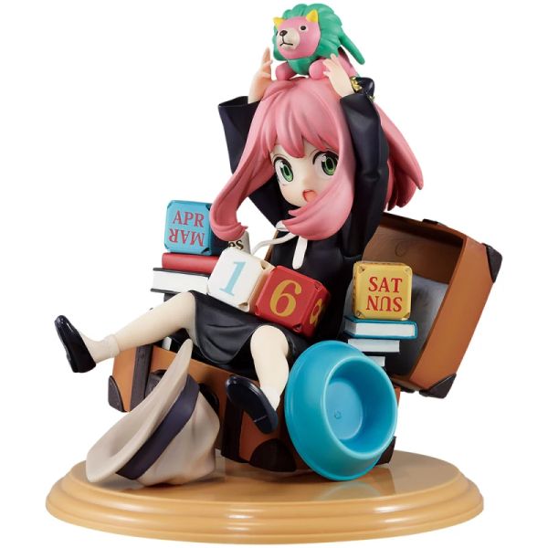 Anime Spy X Familia Anya Figura Juguetes Loid Yor Forger Chibi Anua Figura con Figurina base Modelo de PVC Regalos de juguete para niños