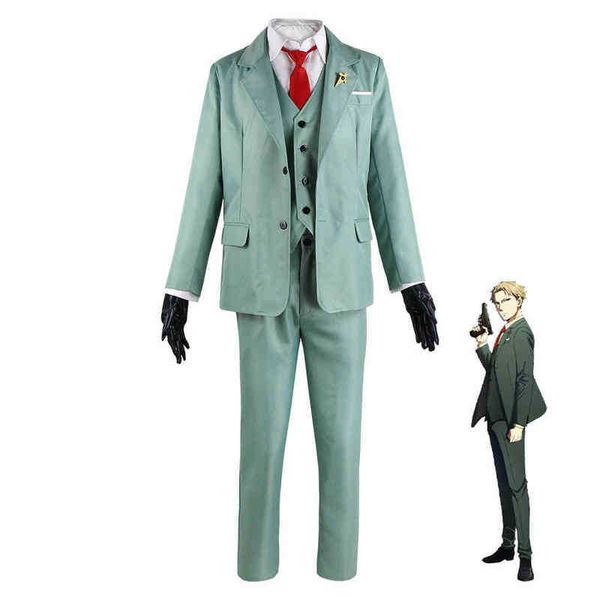 Anime Spy x Family Cosplay Costume Killer Couple Twilight Green Suit Loid yor Faker Black Dress Halloween Party Vêtements J220712 J220713