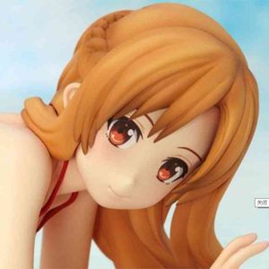 Anime SQ Sword Art Online Asuna Maillot de bain Figure sexy PVC Figurines d'action Jouets Collection Modèle Poupée Cadeaux X0503