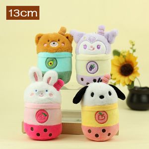 Anime Animal de peluche Felpa Fruta Leche Taza de té Juguetes Muñeca Llavero de felpa Colgante Compañero de juegos para niños Decoración del hogar Niños Niñas Cumpleaños Día de los niños Navidad 13 cm