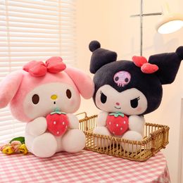 Anime peluche animaux jouet mignon chat coeur fraise kitty poupée enfants compagnon de jeu décoration de la maison garçons filles anniversaire fête des enfants noël