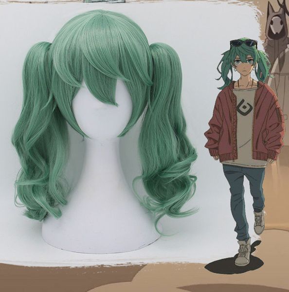 Anime sunanowakusei VOCALOID Hatsune Miku Vert Cosplay Perruque + 2 Clip sur Queue de Cheval