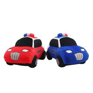 Anime rond pluche speelgoedspelomgeving Simulatie Politie Auto Cartoon Auto kussenauto's Plushs Dolls Soft Dolls Children's Gift Home Decorations 40cm ZM109