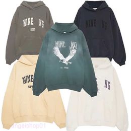 Anime sweatshirts 23SS Dames Desginer Fashion Cotton Hooded Nieuwe AB Bing Classic Letter Print Wash Water Color Hoodie N8me