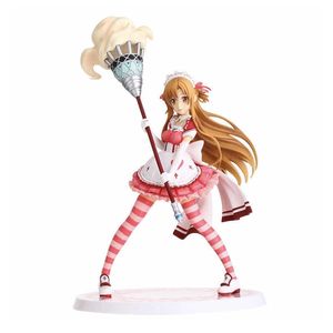 Anime Sword Art Online Maid Version Yuuki Asuna 1/8 Échelle PVC Action Figure Collection Modèle Jouets Poupée Cadeau Q0722