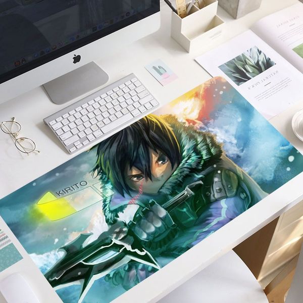 Tapis de souris Anime Sword Art Online, grand format XXL, pour Gamer, ordinateur portable, PC, manga, clavier, cadeau de noël
