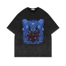 Anime T-shirt T-shirts pour hommes Designer Vintage T-shirt Hellstar Artoonshirt Y2k Femmes Chemise Sprint Lettre Mode Lâche Manches respirantes Coton à séchage rapide Anti RJHA