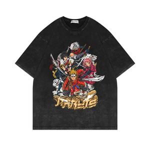 Anime T-shirt T-shirts pour hommes Designer Vintage T-shirt Hellstar Artoonshirt Y2K Femmes Chemise Sprint Lettre Mode Lâche Manches respirantes Coton à séchage rapide Anti IZ3N