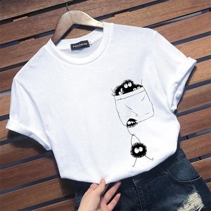 Anime Tees Ghibli Totoro Dust Bunny Femmes Manches Courtes Casual Harajuku Graphique T-shirt Camiseta De Las Mujeres 220628