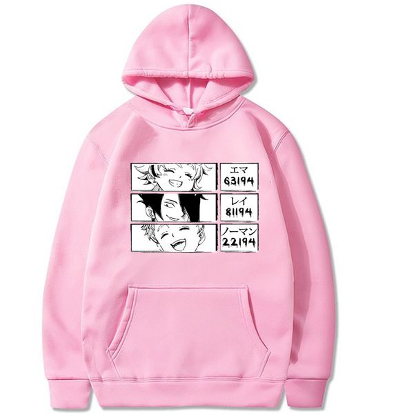 Anime The Promised Neverland Hoodies Sweat Femmes Harajuku Sweat À Capuche Streetwear Pull Emma Norman Ray Graphique À Capuche Vêtements Y0319