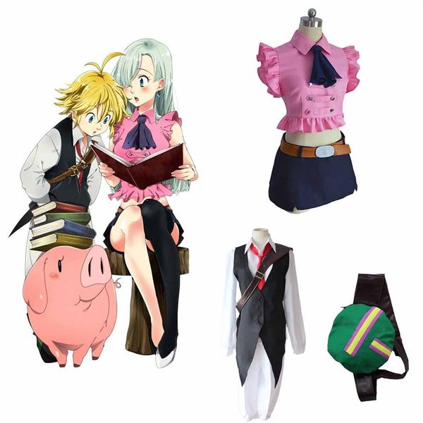 Costume de Cosplay Anime les sept péchés capitaux, Elizabeth Liones Meliodas, ensemble complet, uniforme 263R